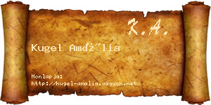 Kugel Amália névjegykártya