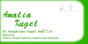 amalia kugel business card